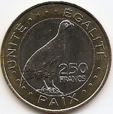 Djibuti (Djibouti) 250 Francs 2012 - Bimetalic, 29 mm, V17, KM-42 UNC !!!, Africa