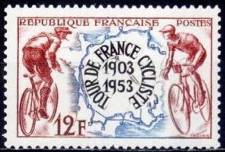 Franta 1953 - Sport - Ciclism1v.,neuzat,perfecta stare(z) foto