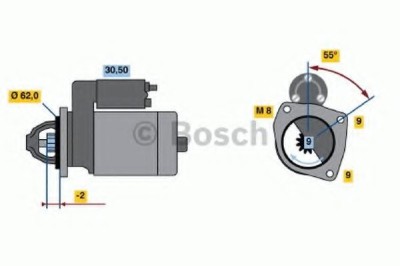 Starter CITROEN C4 I (LC) (2004 - 2011) BOSCH 0 986 013 850 foto