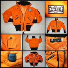 GEACA SCURTA BOMBER DAMA MATLASATA FAS ORANGE TRICOT NEGRU SPORT CASUAL USA foto