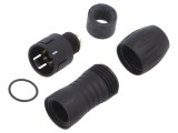 Conector circular BINDER 720 tată 5 pini 125V 5A IP67 aurit