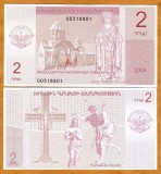 !!! NAGORNO-KARABAK - 2 DRAHMS 2004 - UNC