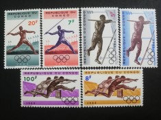 LOT TIMBRE JOCURILE OLIMPICE CONGO MUSATESCU foto