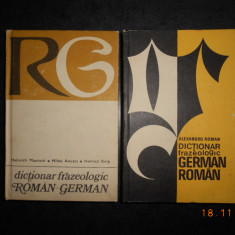 DICTIONAR FRAZEOLOGIC ROMAN-GERMAN / GERMAN-ROMAN 2 volume, editie cartonata