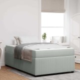 VidaXL Cadru de pat cu saltea Altele Gri deschis 120 x 200 cm Catifea