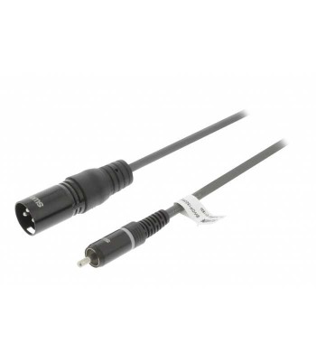 Cablu audio mono XLR 3 pini tata - RCA tata 1.5m gri Sweex foto