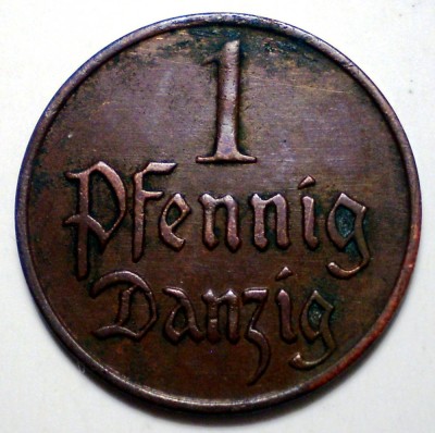 F.013 DANZIG 1 PFENNIG 1923 foto