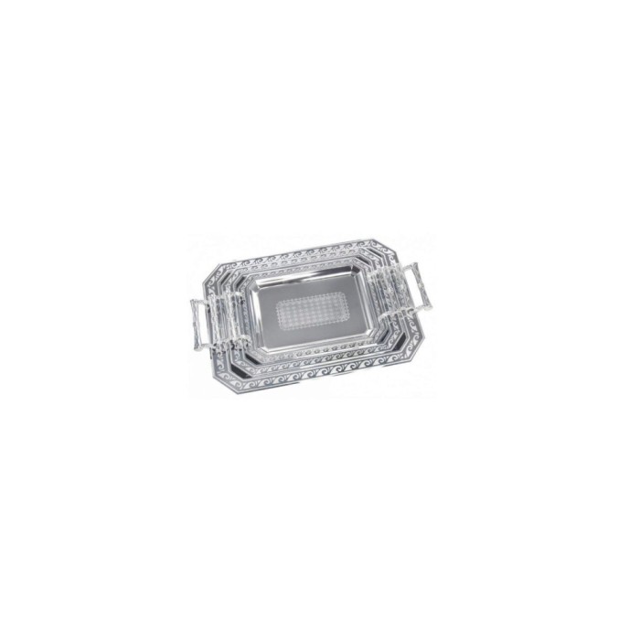 Set 3 tavi din inox, design practic, Kinghoff