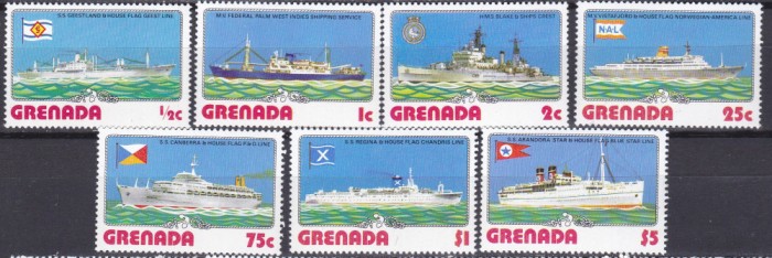 DB1 Vapoare 1976 Grenada 7 v. MNH