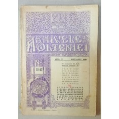ARHIVELE OLTENIEI , ANUL IX , NR. 51 -52 , SEPT. - DEC. 1930