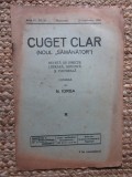 Revista - Cuget Clar - Noul Semanator - condusa de N. Iorga - ANUL IV NR. 10 14 SEPTEMBRIE 1939
