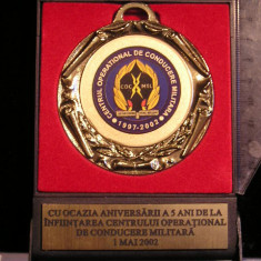 QW3 3 - Medalie - tematica militara - Centrul de conducere 5 ani - 2002