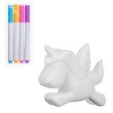 Set Creativ de Colorat Figurina Squishy Unicorn și Carioci, CMCLASS