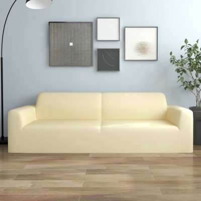 Gossi husa elastica pentru canapea cu 3 locuri poliester jersey crem foto