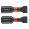 Set 2 Biti Impact GRAPHITE SL6.5x25mm, 1/4&quot;, Otel S2, HardWork ToolsRange - Durabili &amp; Rezistenti