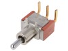 Comutator Basculant C&amp;K 7105MD9ABE ON/OFF/ON, 3 pozitii, THT PCB, Contacte Nichelate/Aurite