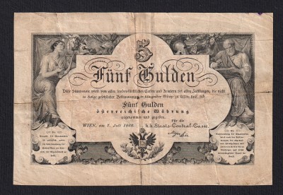 Ungaria Austria 5 Gulden 1866 foto