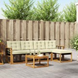 vidaXL Set de canapele de exterior cu pernă 6 pcs Natural și Crem 3368597