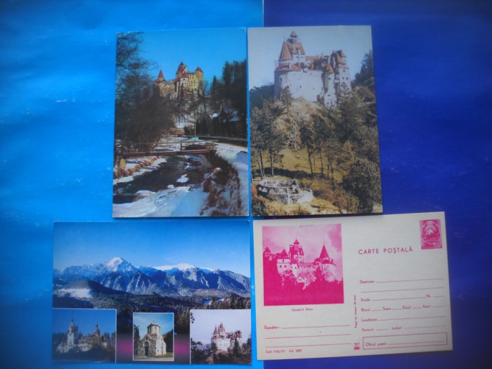 HOPCT LOT 2214 CASTELUL BRAN-JUD BRASOV -4 CARTI POSTALE-NECIRCULATE