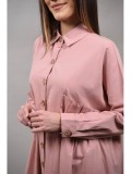 ROCHIE LUNGA STIL CAMASA OVERSIZE LUMINAREZZO TALIE UNICA Rose