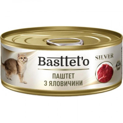 Hrana Umeda Pentru Pisici, Basteto Silver, Pate Din Carne De Vita, 85 g foto