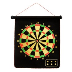 Tabla magnetica de darts, 47 cm, textil, neagra