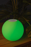 Lampa LED de gradina Sphere, Bizzotto, &Oslash;25 cm, Bluetooth, 7 culori, cu telecomanda