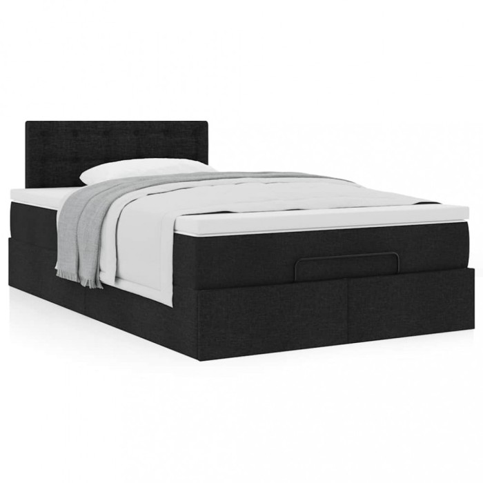 Gossi cadru de pat otoman cu saltea tesatura neagra 120x200cm