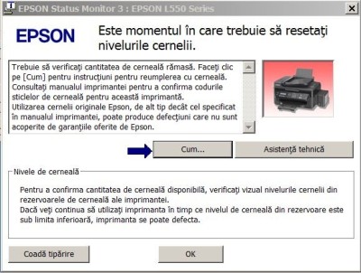 Resetare erori imprimante EPSON L si Stylus color (165 modele) foto