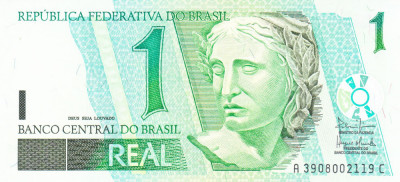 Bancnota Brazilia 1 Real (2003) - P251 UNC foto