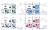 ROMANIA 2026 TEAM ROMANIA LA JOCURILE OLIMPICE MILANO CORTINA Minicoli 3 timbre+ 1 vinieta LP.2551 MNH**