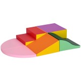 HOMCOM Set de Joacă pentru Copii 1-3 Ani cu 6 Piese de Construcție, 150x100x24 cm, Multicolor | Aosom Romania
