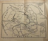 1935 Harta Romania interbelica / Bogatii, geografie / Basarabia Nistru Tighina Cetatea Alba Bazargic Cernauti Turtucaia Balcic Balti cadrilater
