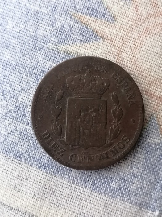 MONEDA-10 CENTIMOS 1879- SPANIA