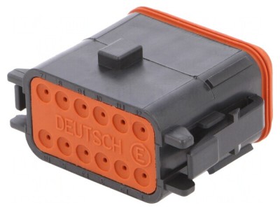 Conector cablu-cablu DT mamă 12 pini negru foto