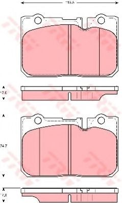 Set placute frana,frana disc LEXUS LS (UCF20) (1994 - 2000) TRW GDB3226 foto