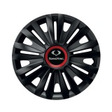 Cumpara ieftin Set 4 capace roti Negre Cu Inel Rosu Royal R15 pentru gama auto SsangYoung, Autohelix MSA