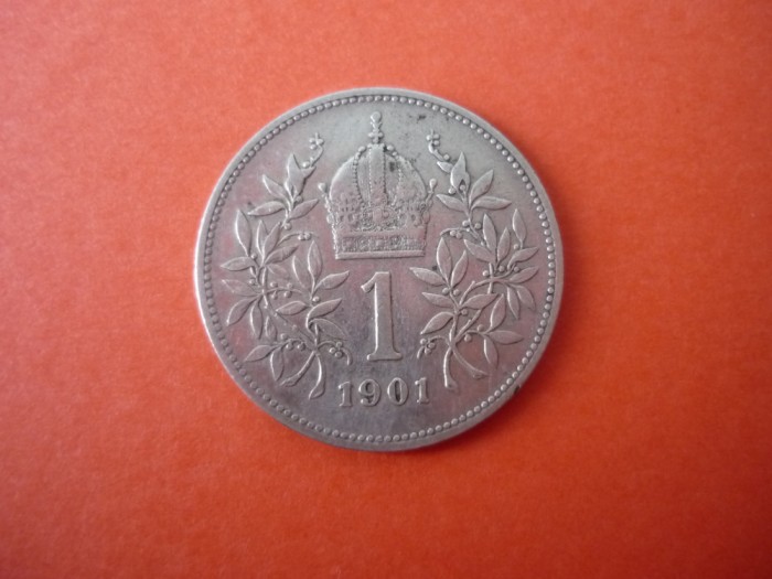 1 KORONA COROANA 1901 ARGINT *****