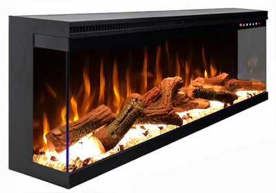 Art Flame Semineu Homer 50 Incorporabil Negru din Metal 538*1270*270 foto