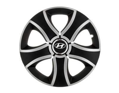 Set 4 capace roti Bis Gri-Negru R14 pentru gama auto Hyundai foto