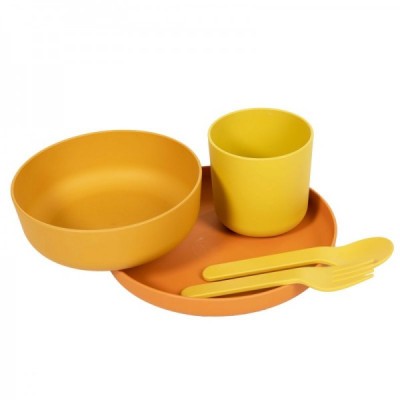 Set 5 accesorii masa bebelusi Bo Jungle Ocru foto