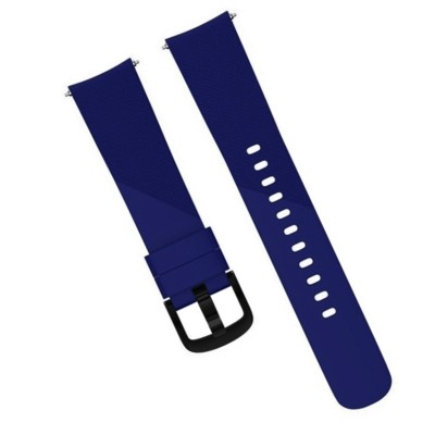 Curea silicon, compatibila Huawei Watch GT 2 42mm, telescoape QR, Dark Blue foto