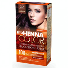 Vopsea de par permanenta fara amoniac FITO Henna Color 3.2 BRUN VIOLET foto