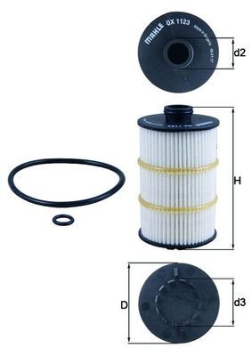 MAHLE OX 1123D Filtru ulei foto