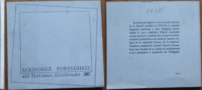Mariana Alcoforado , Scrisorile portugheze , 1967 , ilustratii Ligia Macovei foto