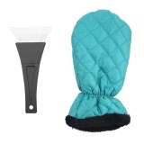 Set Manusa si Racleta pentru Zapada, Impermeabila, Izolatie de Bumbac, 31 x 15 cm, Verde