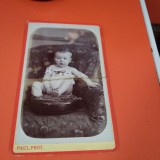 Cumpara ieftin FOTO COPIL MIC 1892 VECHI PE CARTON GROS 10 7 CM DE COLECTIE RARA!!!