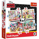 Puzzle 4 in 1 - Minnie Mouse si prietenii ei | Trefl