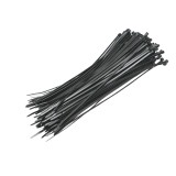 Faseta colier plastic negru 2.5x200mm 100 buc/set Longroad