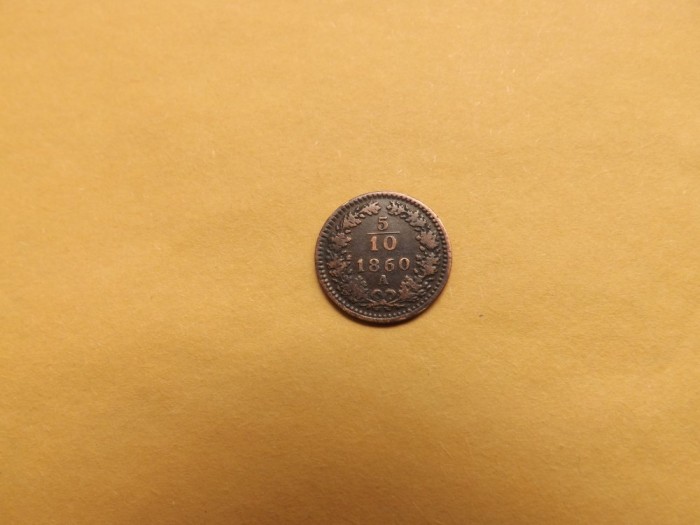 Austria 5/10 Kreuzer 1860 A